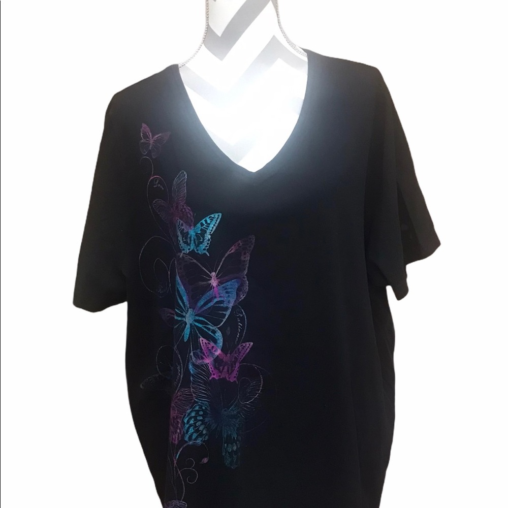 Catherine’s Black Short Sleeved Pullover Tunic - S